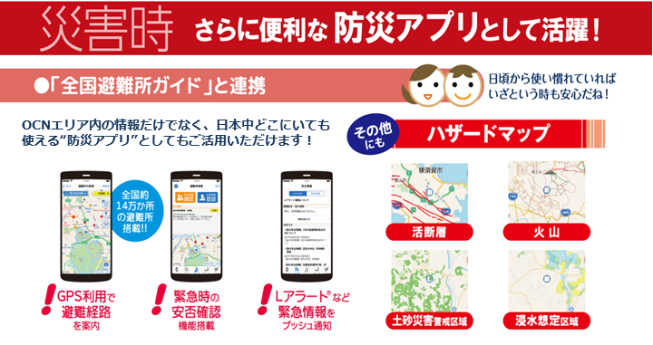 災害時さらに便利な防災アプリとして活躍